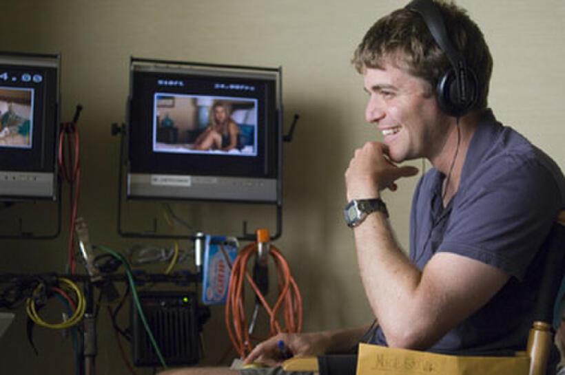 Director Nicholas Stoller on the set of "Forgetting Sarah Marshall."
